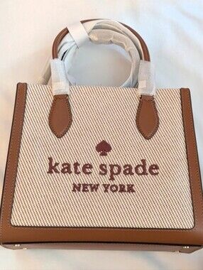 Kate Spade Cream & Tan Logo Satchel